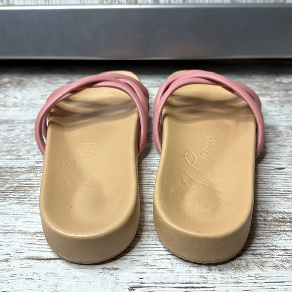 J. Crew Cream & Pink Slides Women’s Sz 10 - Picture 6 of 11